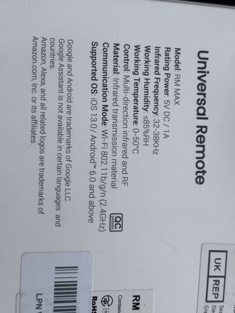 BroadLink RM4 Max – Inteligentny Uniwersalny Pilot Wi-Fi Smart Home