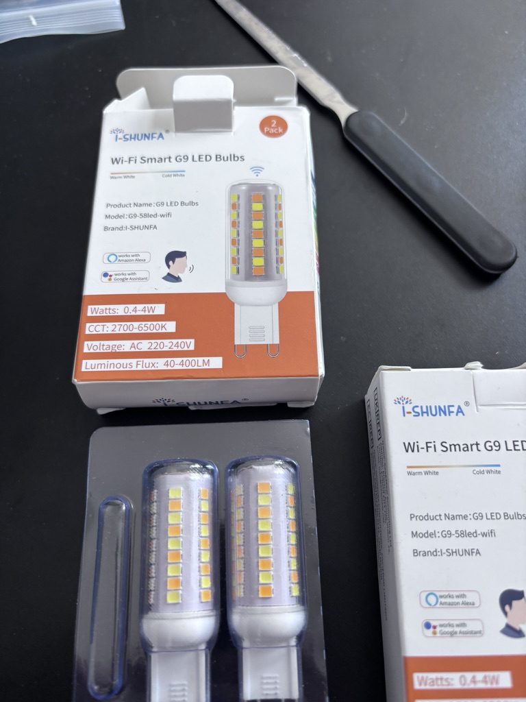 I-SHUNFA Smart WiFi G9 LED – inteligentne żarówki 2 szt. Alexa / Google Home