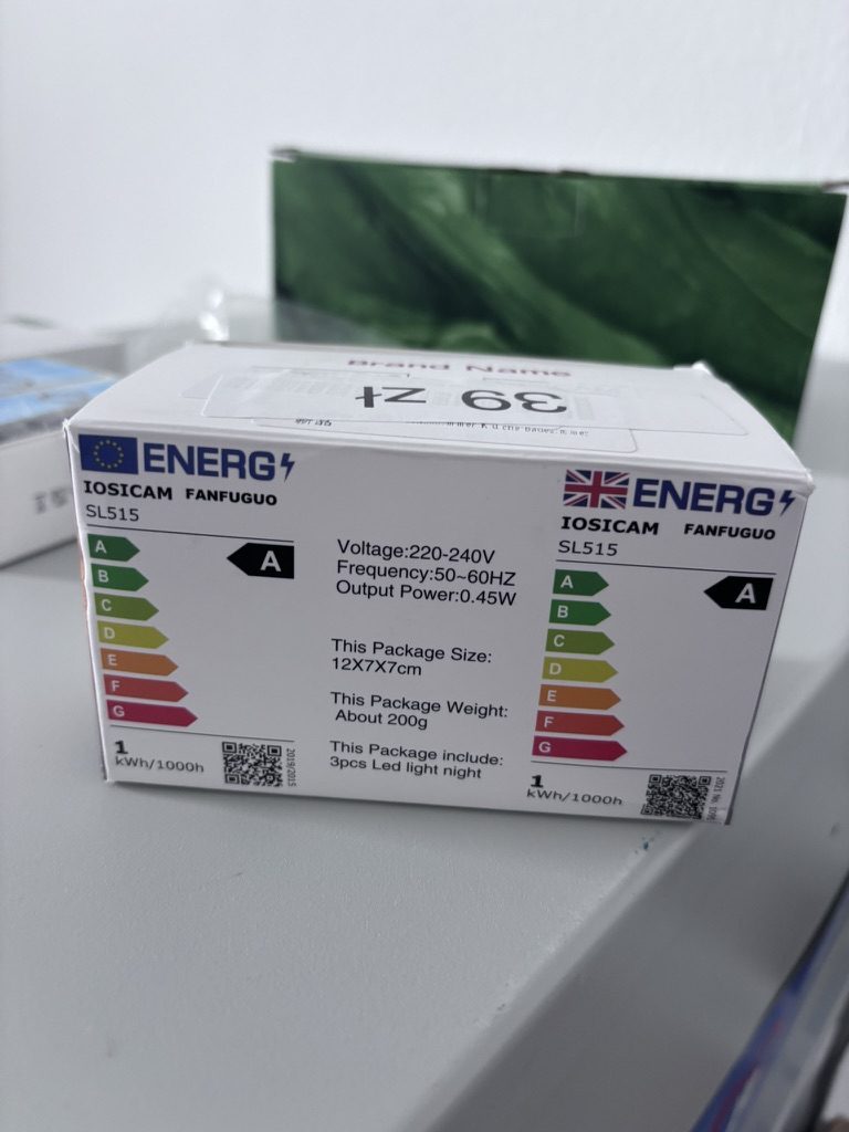 Lampki nocne LED z czujnikiem zmierzchu – zestaw 3 sztuki, 0,45 W