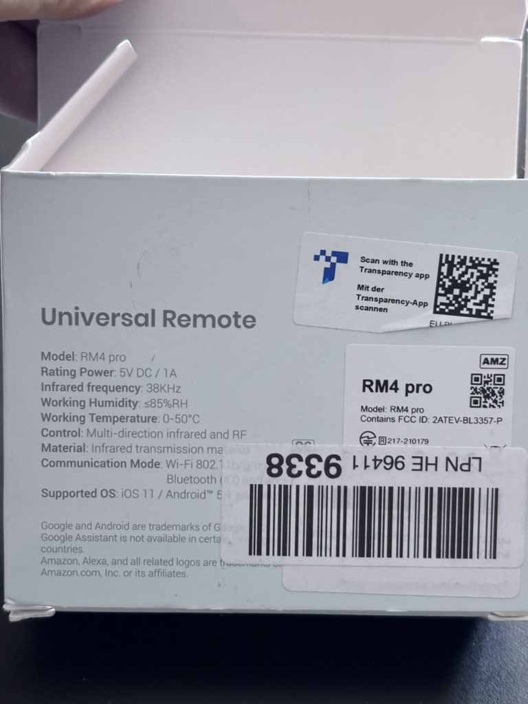 BroadLink RM4 Pro – Uniwersalny pilot WiFi Smart Home (IR + RF 433/315 MHz)