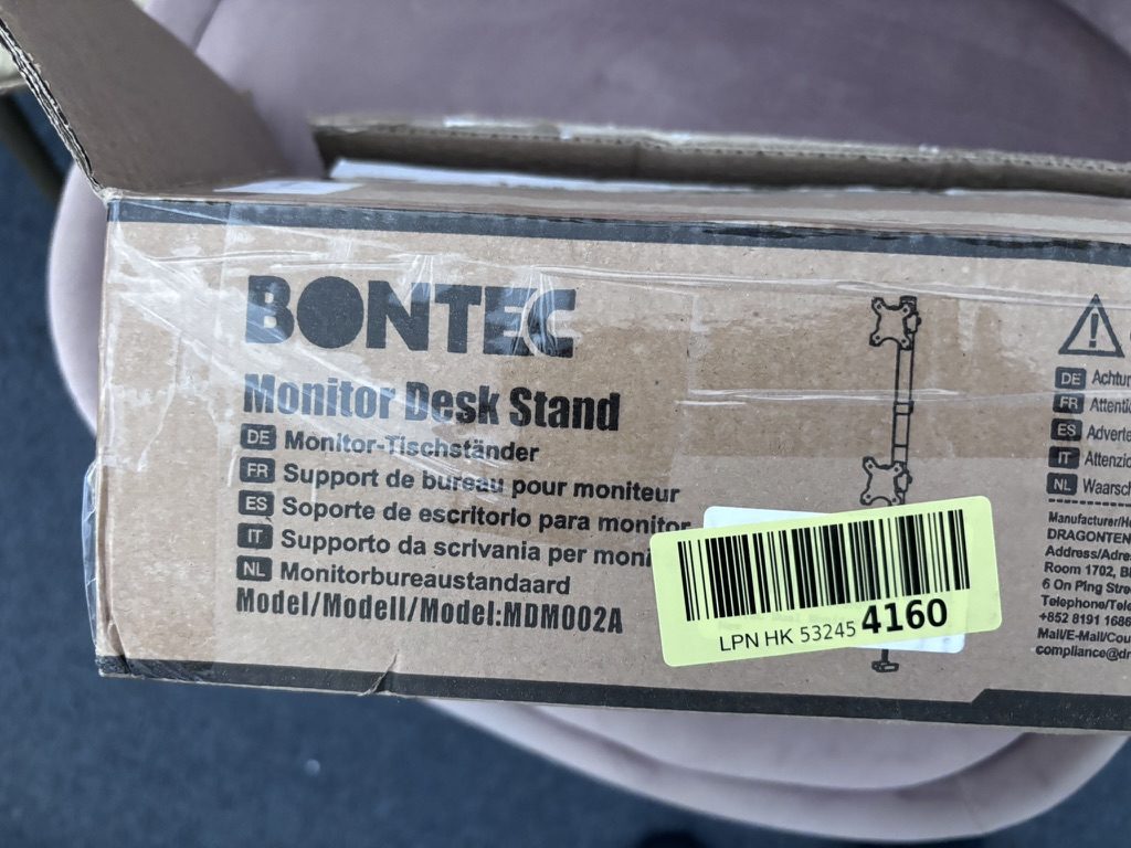 BONTEC MDM002A – uchwyt biurkowy na 2 monitory 13–32" VESA 75x75 / 100x100 – NOWY