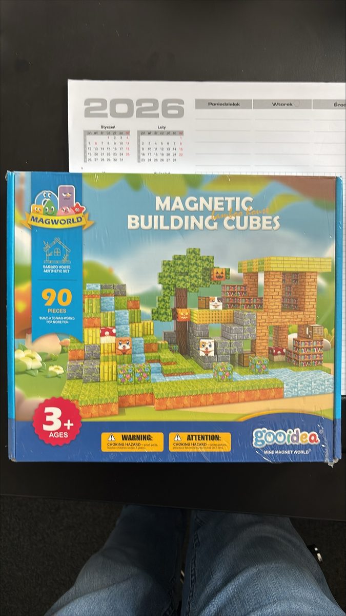 Klocki magnetyczne Magworld Magnetic Building Cubes, 90 elementów