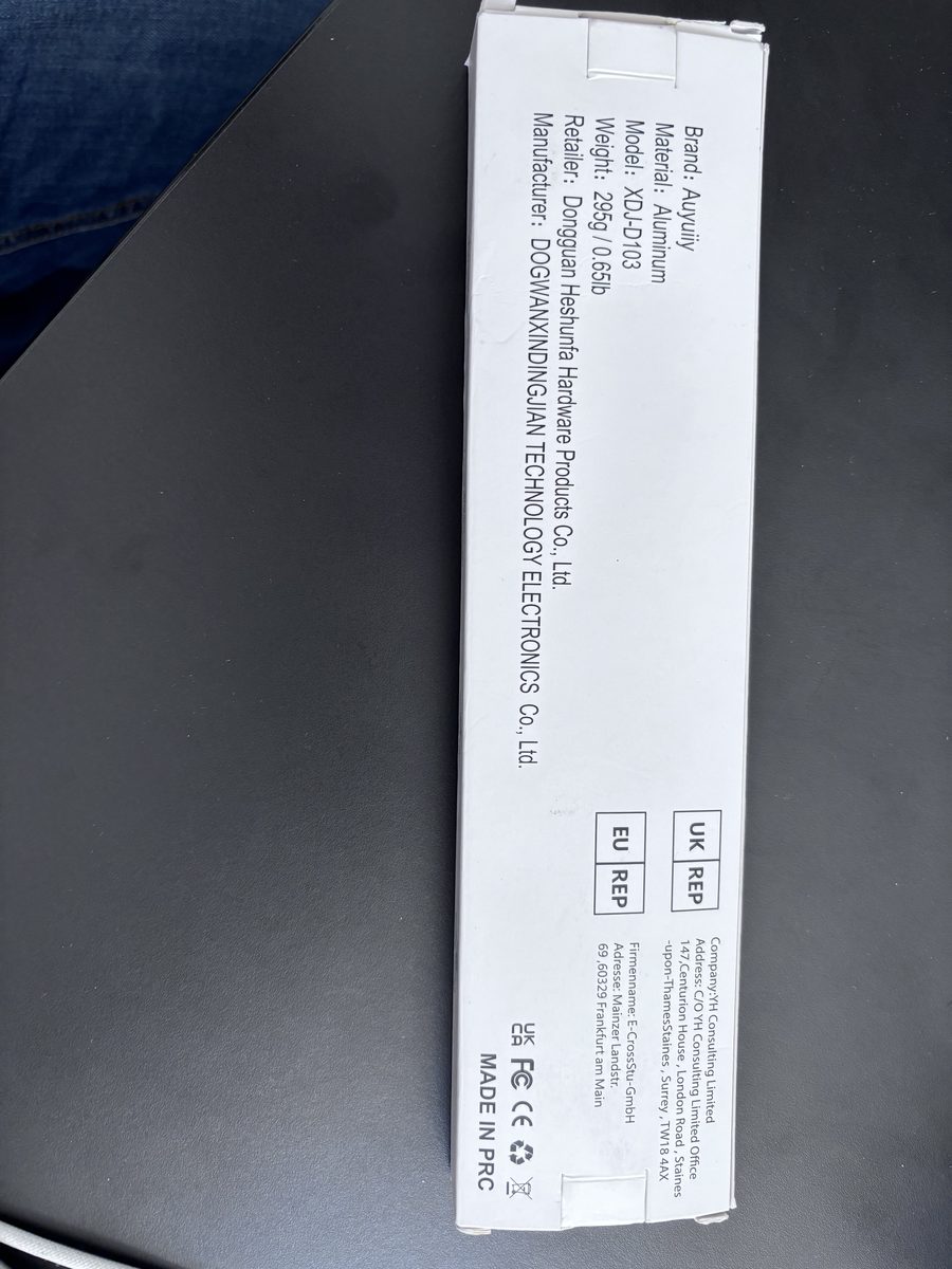 Aluminiowa składana podstawka Auyuiiy pod laptop 10–15,6 cala – regulowana