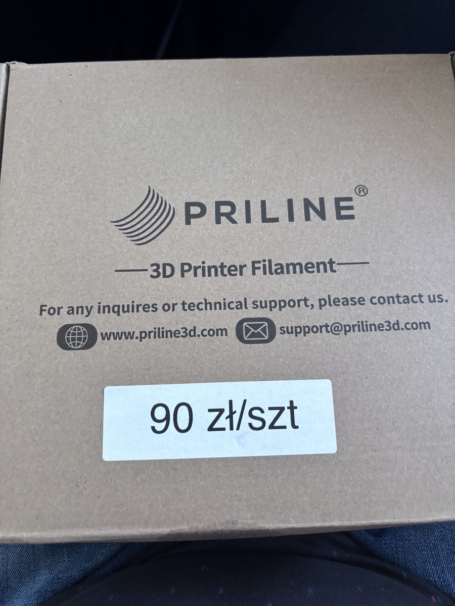 Filament PRILINE TPU 95A czerwony 1,75 mm, 1 kg – elastyczny do drukarki 3D
