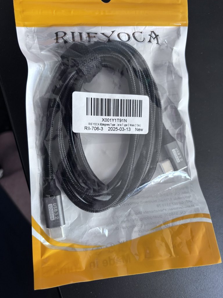 RIJEYOCA USB-C 3.2 Gen2 10Gb/s 1,5 m – kabel USB-C do ładowania i transferu danych