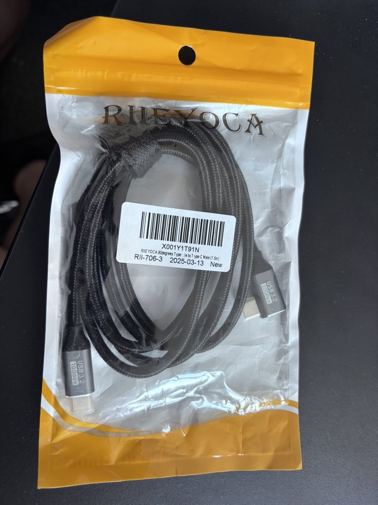 RIJEYOCA USB-C 3.2 Gen2 10Gb/s 1,5 m – kabel USB-C do ładowania i transferu danych
