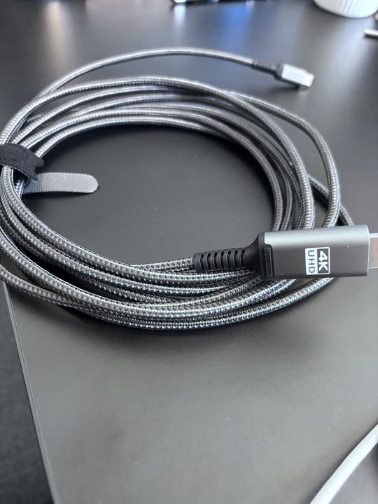 Pleciony kabel USB-C do HDMI 4K UHD – długi przewód do telewizora i monitora 4m