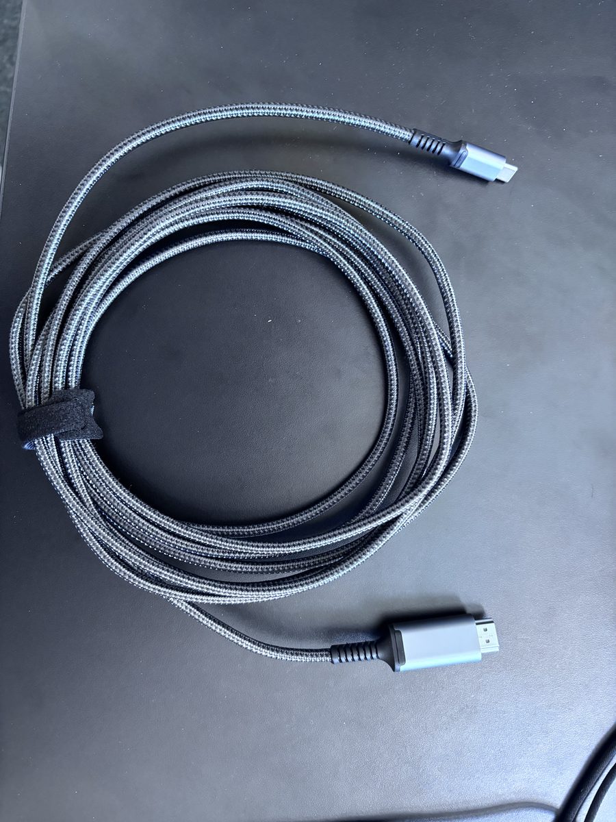 Pleciony kabel USB-C do HDMI 4K UHD – długi przewód do telewizora i monitora 4m