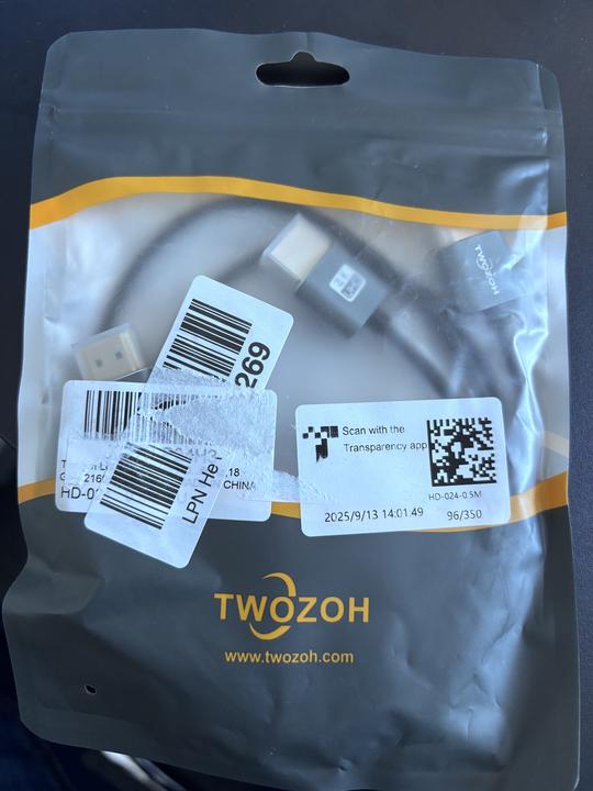 Zestaw 2 kabli HDMI TWOZOH 0,5 m – 4K UHD