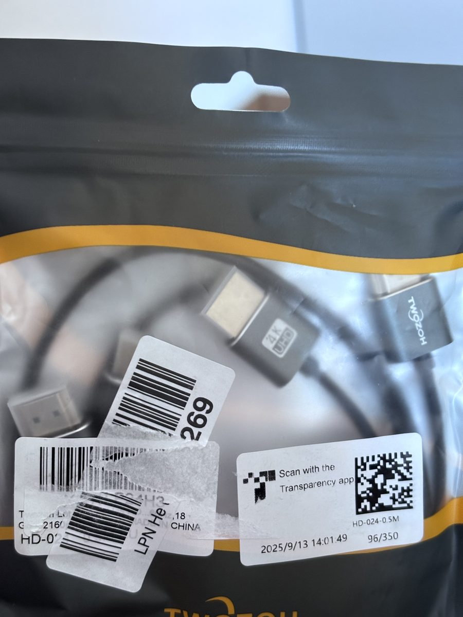 Zestaw 2 kabli HDMI TWOZOH 0,5 m – 4K UHD