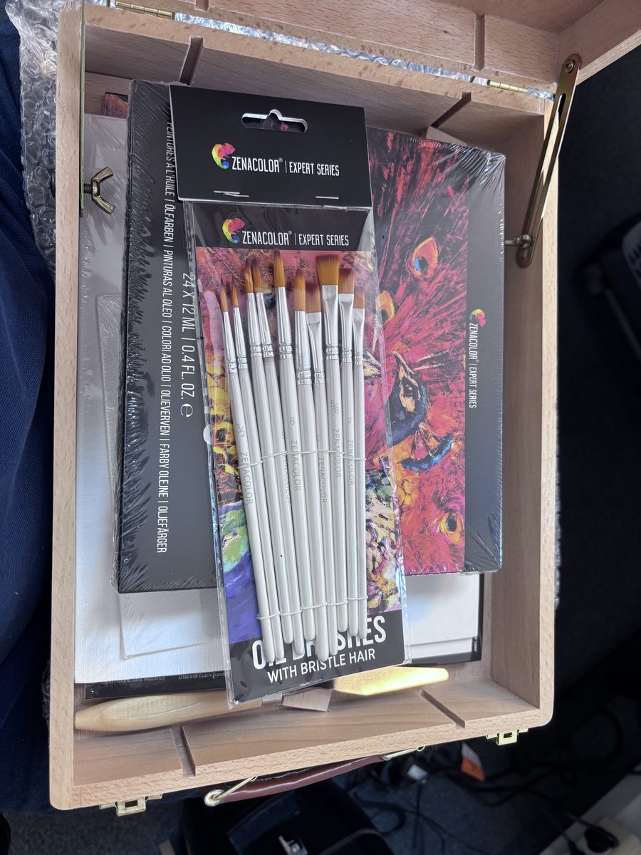 Zenacolor Artist Box Oil Paint – Zestaw farb olejnych 41 el. + sztaluga