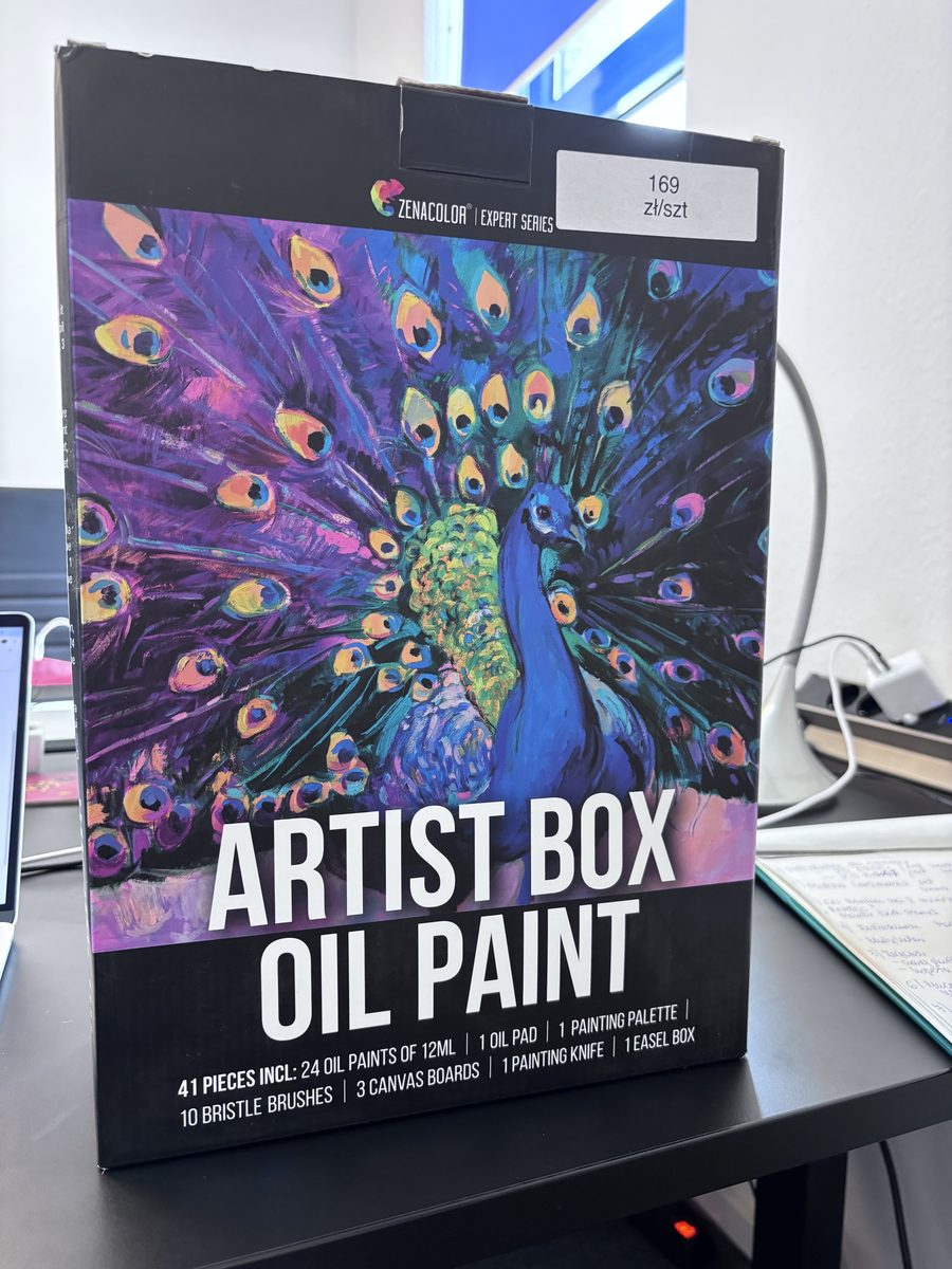 Zenacolor Artist Box Oil Paint – Zestaw farb olejnych 41 el. + sztaluga