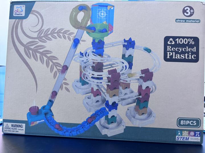 Tor kulkowy STEM 81 elementów – Etastra Marble Run – edukacyjna zabawka konstrukcyjna – NOWY