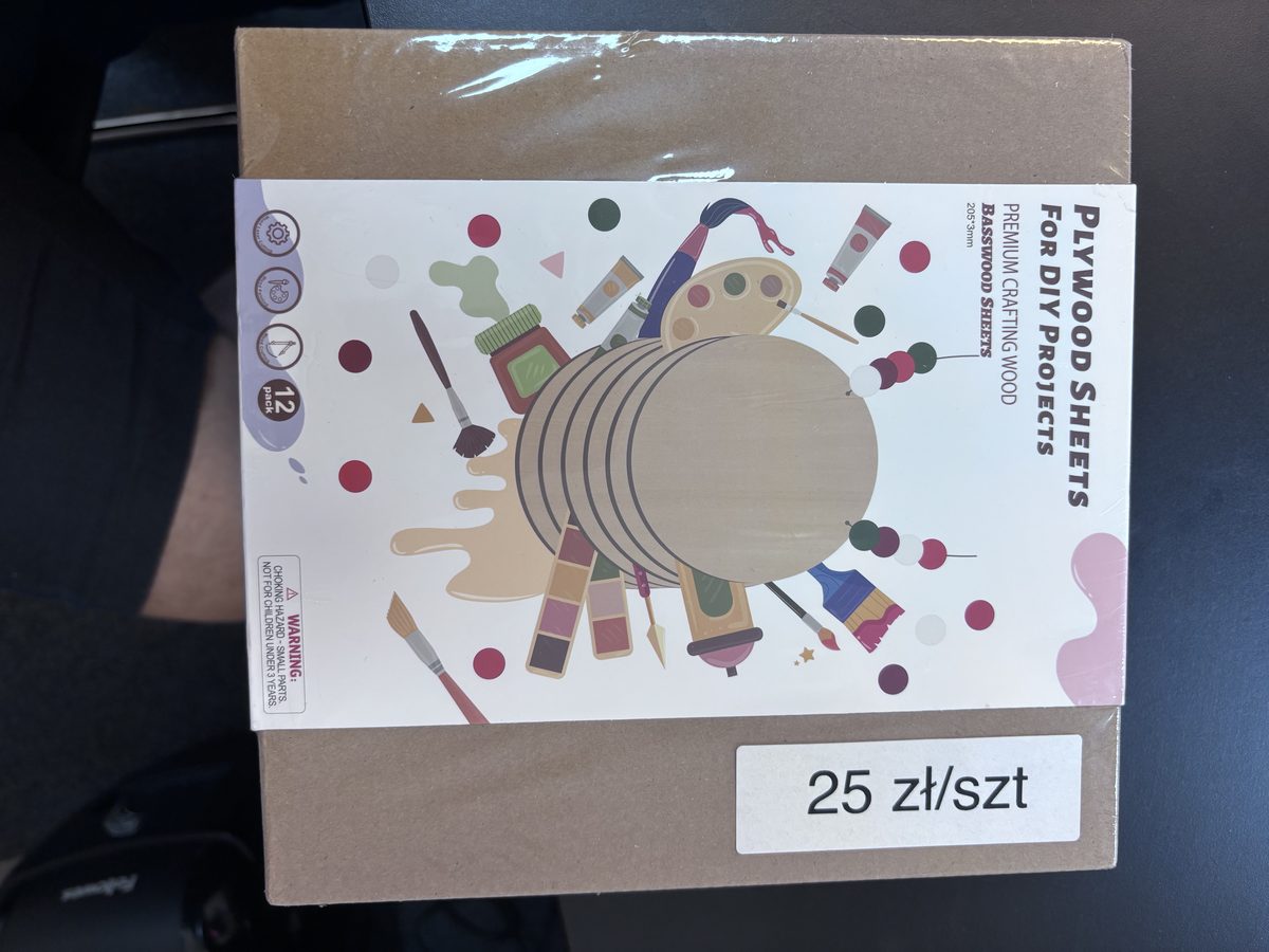 Robotime RDRH03 Sklejka lipowa 3 mm 205 mm 12 szt. Arkusze do laserów DIY