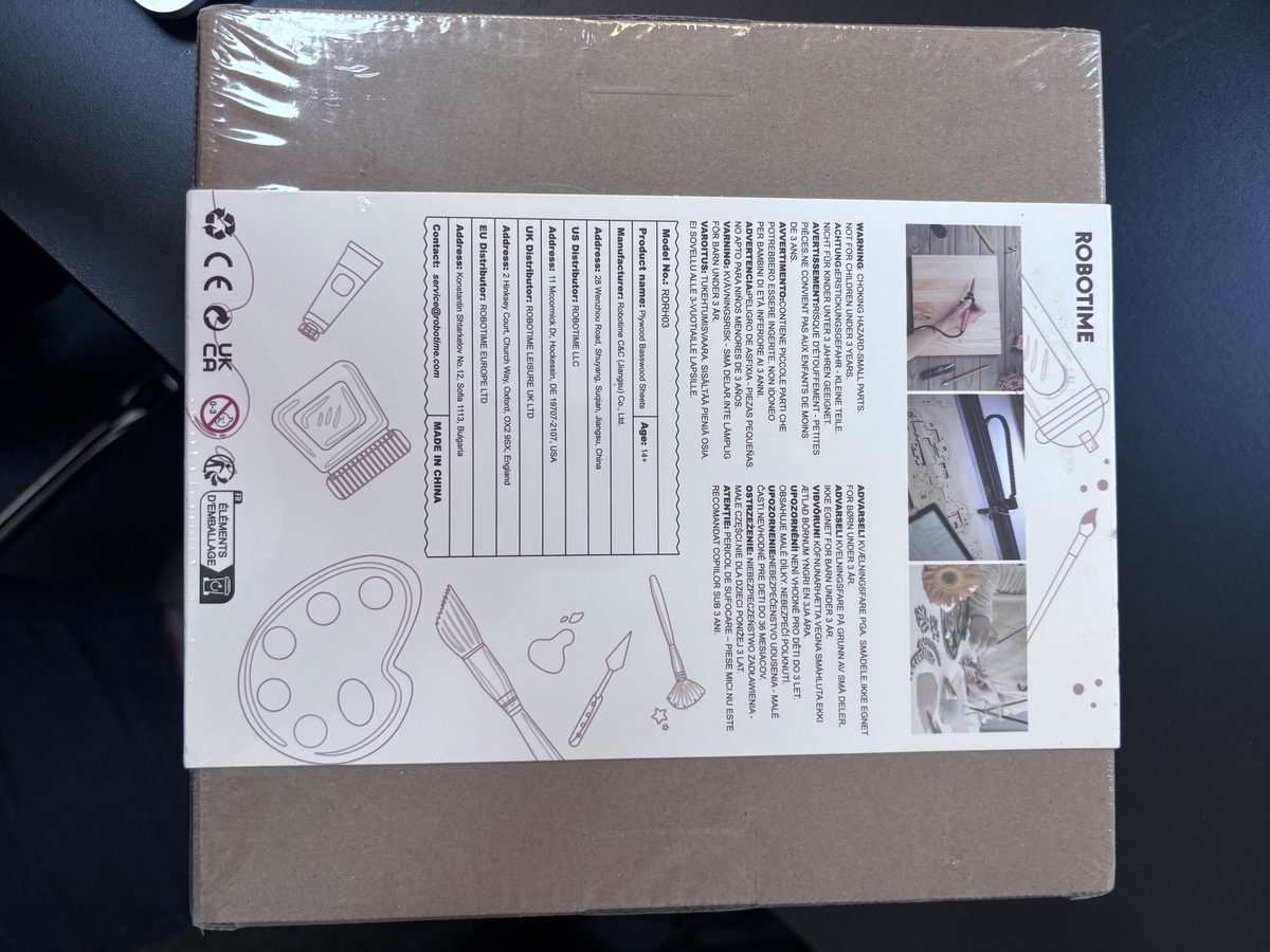 Robotime RDRH03 Sklejka lipowa 3 mm 205 mm 12 szt. Arkusze do laserów DIY