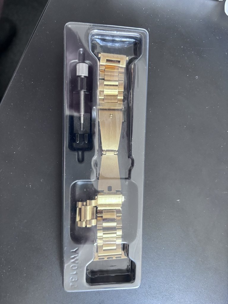 Fullmosa – metalowa bransoleta do Apple Watch | Złota | Z narzędziem do regulacji