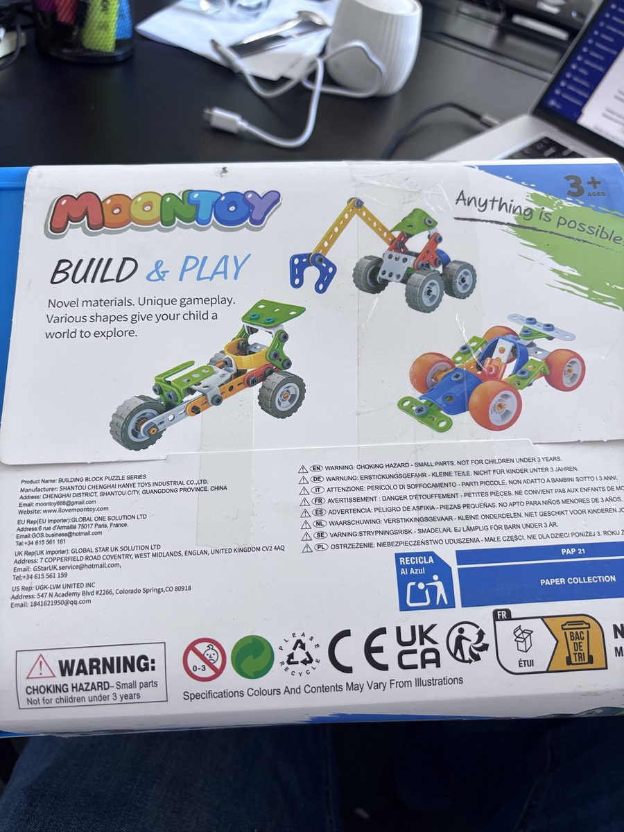 MoonToy Build & Play – zestaw konstrukcyjny 111 elementów, pojazdy DIY, 3+